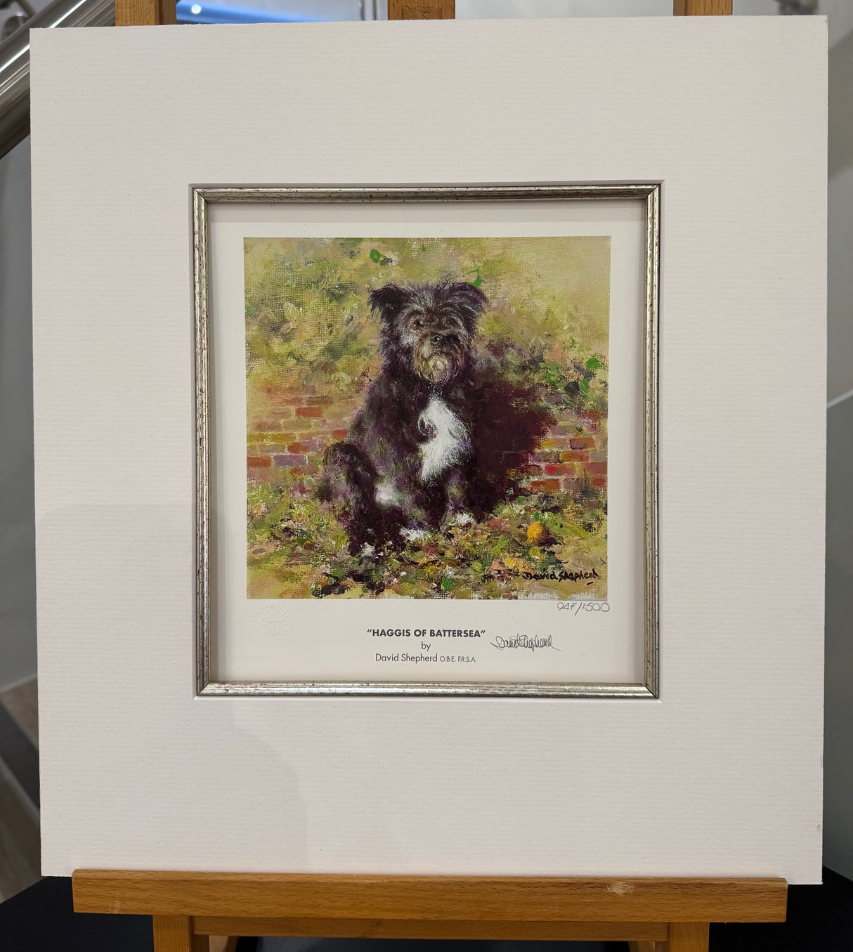 haggis of battersea mounted print by artist david shepherd