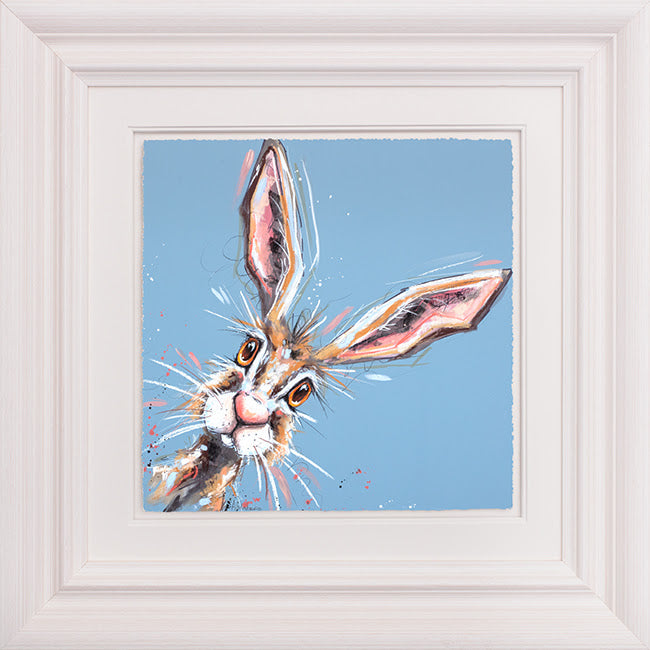 hare aware framed print by artist ashley saunders