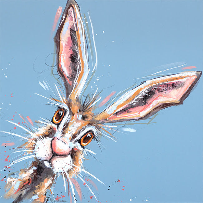 hare aware print by artist ashley saunders