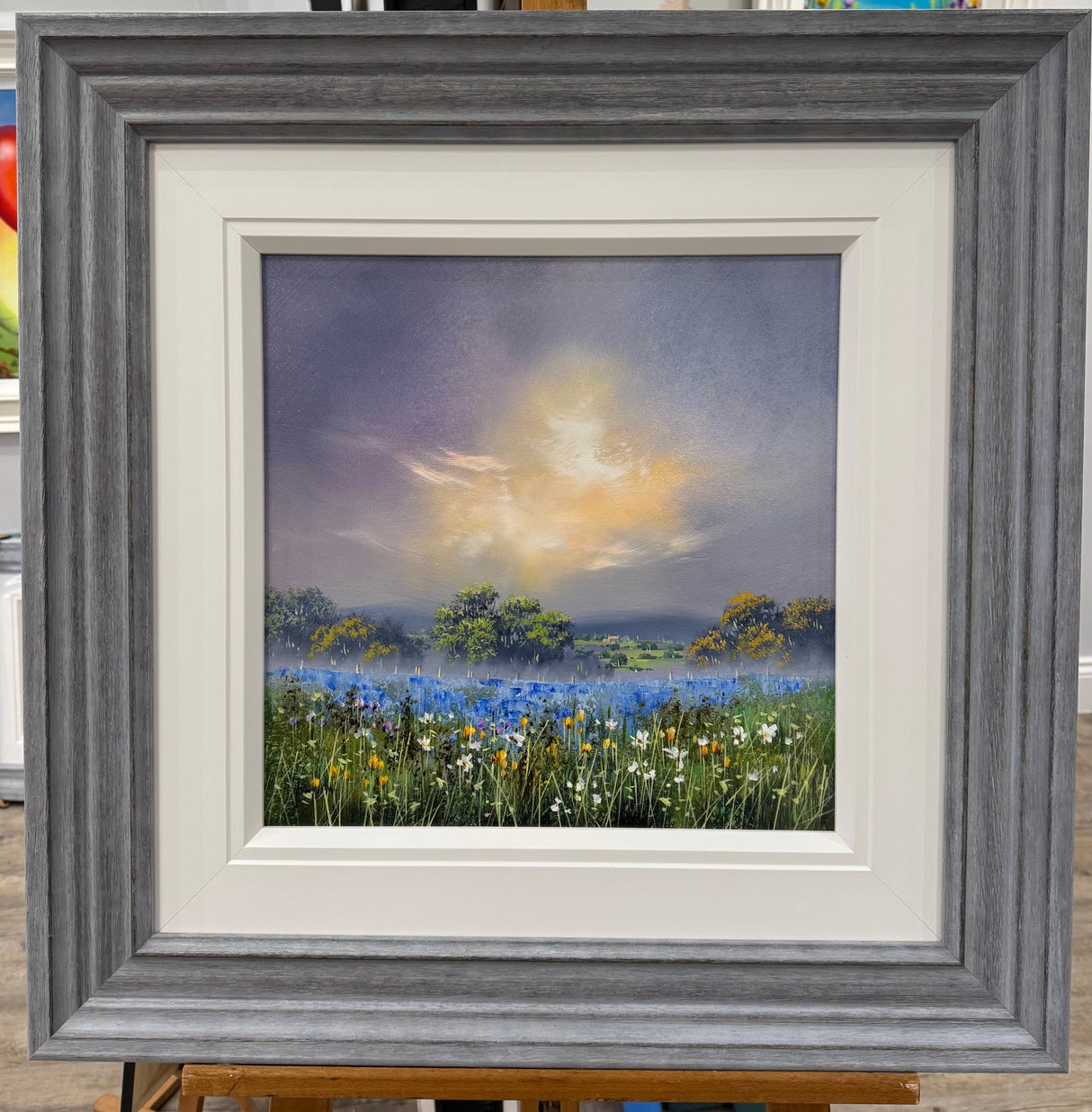 hazy days framed original by artist allan morgan