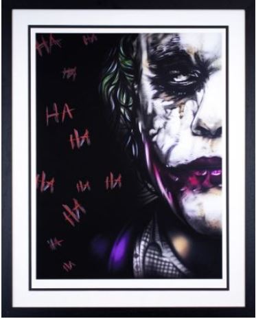 heath ledger the joker framed print by artist james tinsley