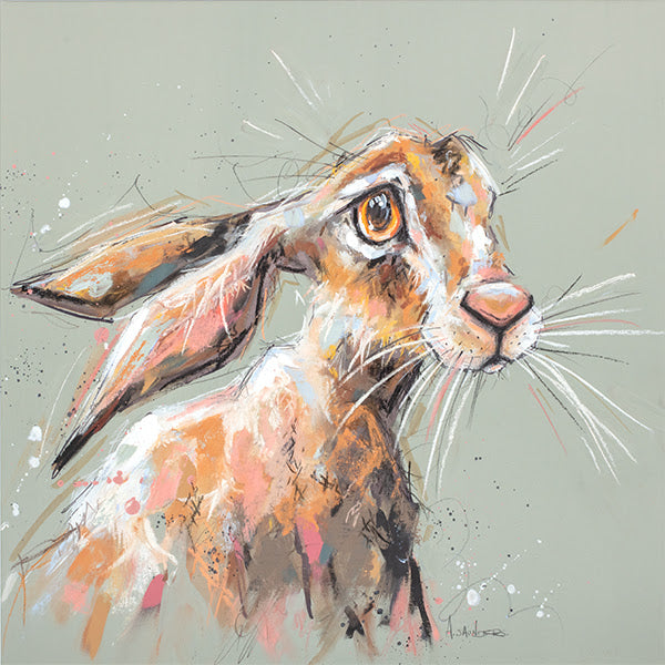 hetty hare print by artist ashley saunders