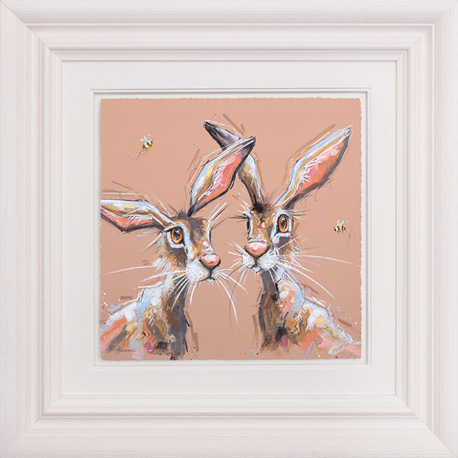 hippity hoppity framed print by artist ashley saunders