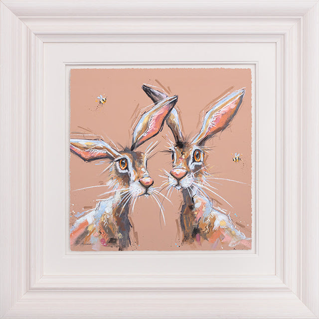 hippity hoppity framed print by artist ashley saunders