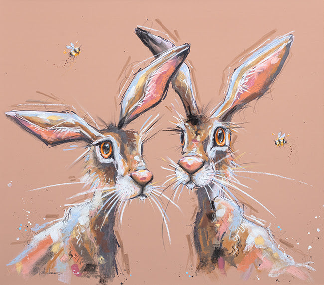 hippity hoppity print by artist ashley saunders