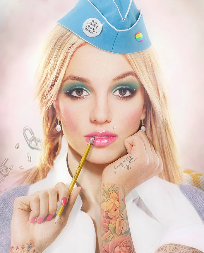 hit me baby one more time print by artist jj adams