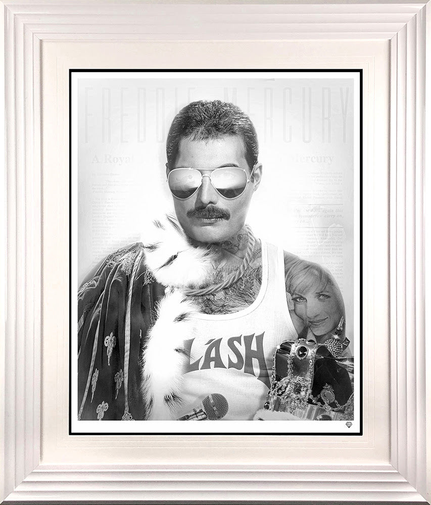 i want it all black and white framed in white by artist jj adams