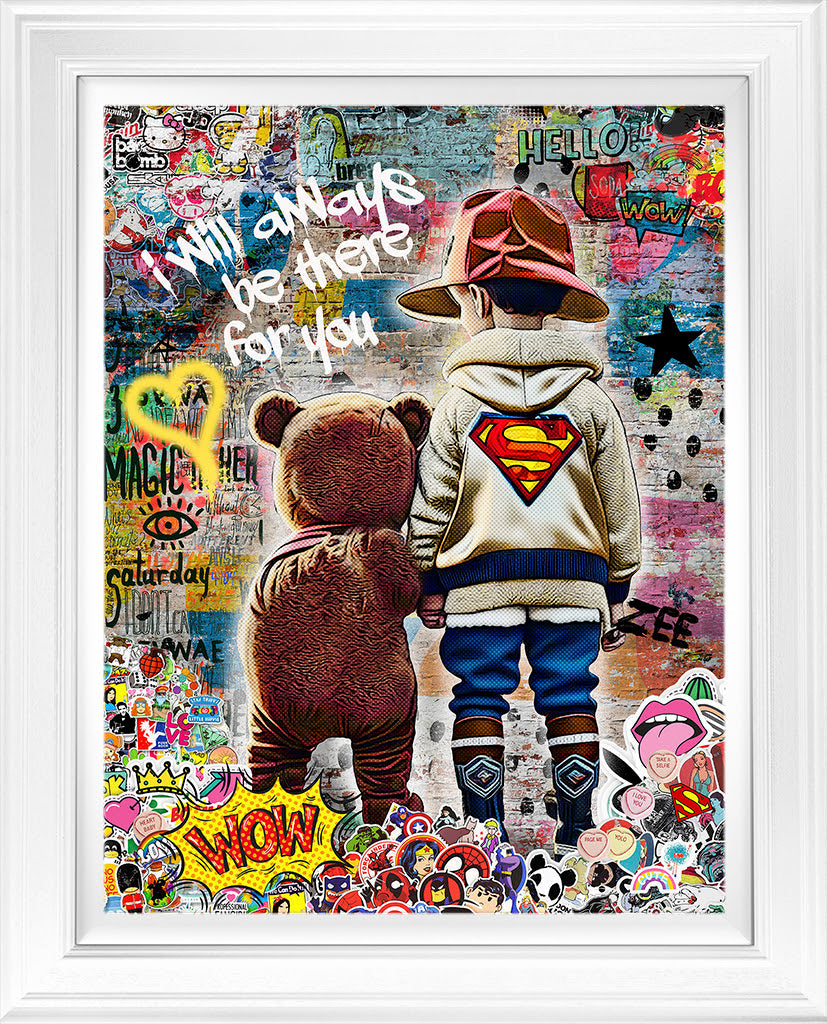 i will always be there for you deluxe edition white framed print by artist zee