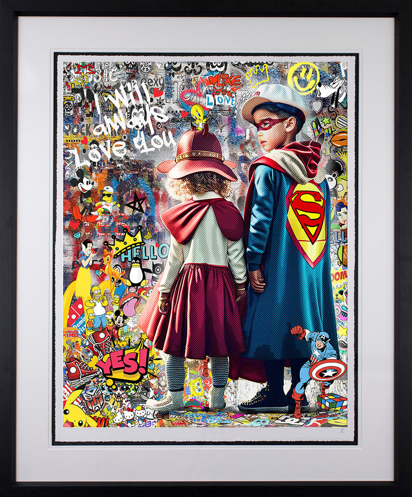 i will always love you black framed print by artist zee