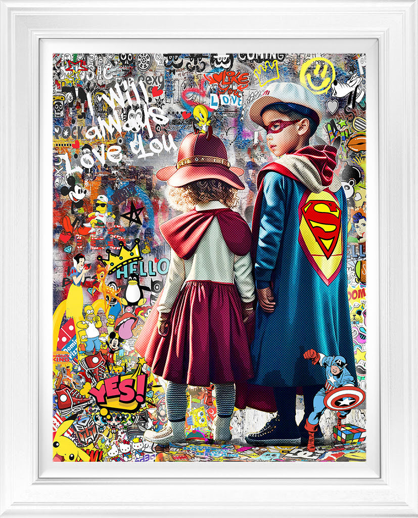 i will always love you deluxe edition white framed print by artist zee