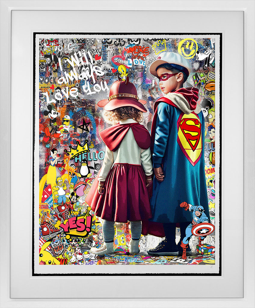 i will always lvoer you white framed print by artist zee