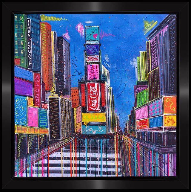 its abot times square original framed by artist julie connor