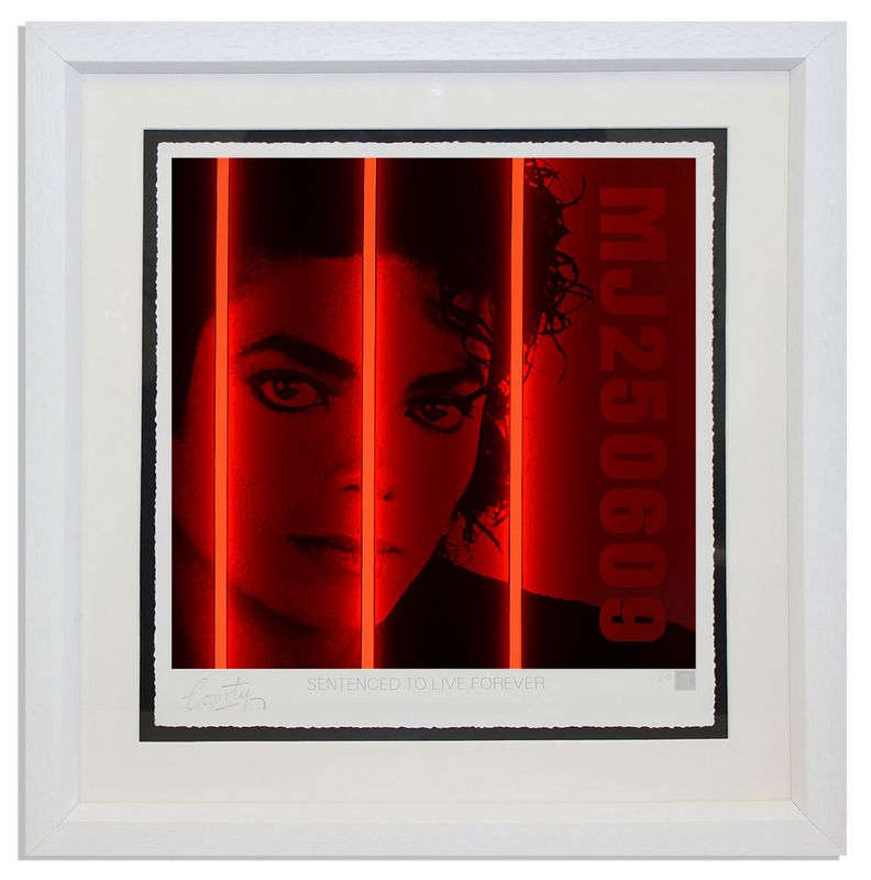 jackson print framed in white by artist courty