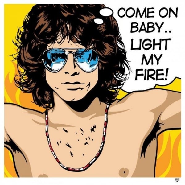 jim morrison pop print by artist jj adams