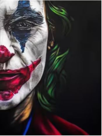 joaquin phoenix the joker mounted print by artist james tinsley