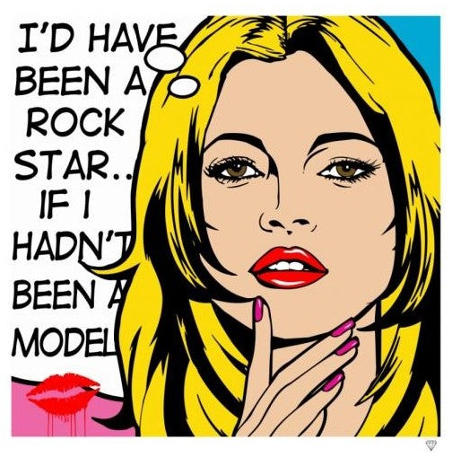 kate moss pop print by artist jj adams