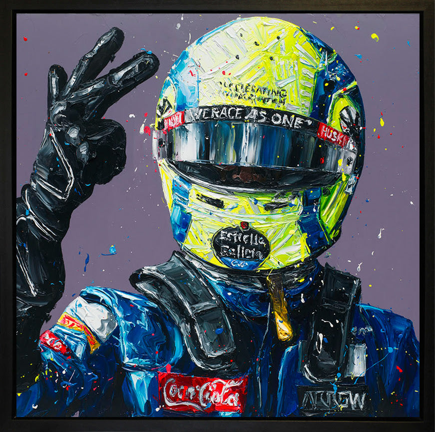 lando vamos wall of champions framed print by artist paul oz