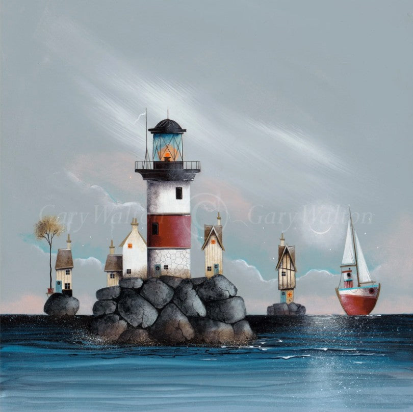 last boat to america print by artist gary walton