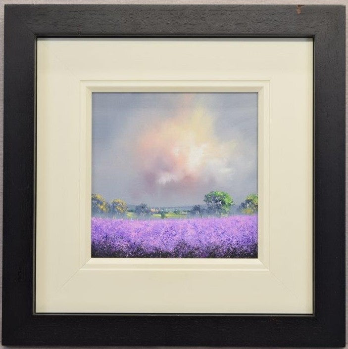 lavender bliss framed original by artist allan morgan