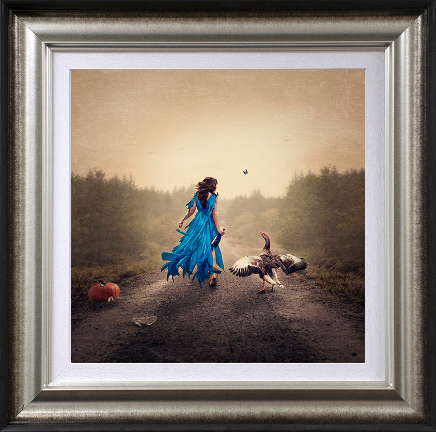 leaving the party early framed print by artist michelle mackie