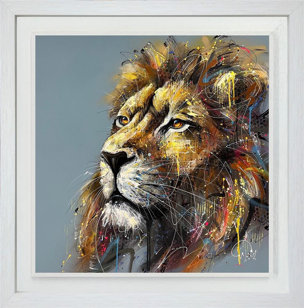 lesley framed original by artist joe galindo