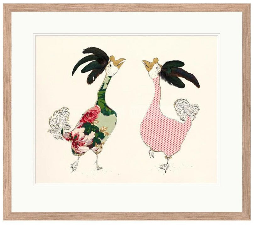 lets dance print framed in light walnut veneer by artist anna wright