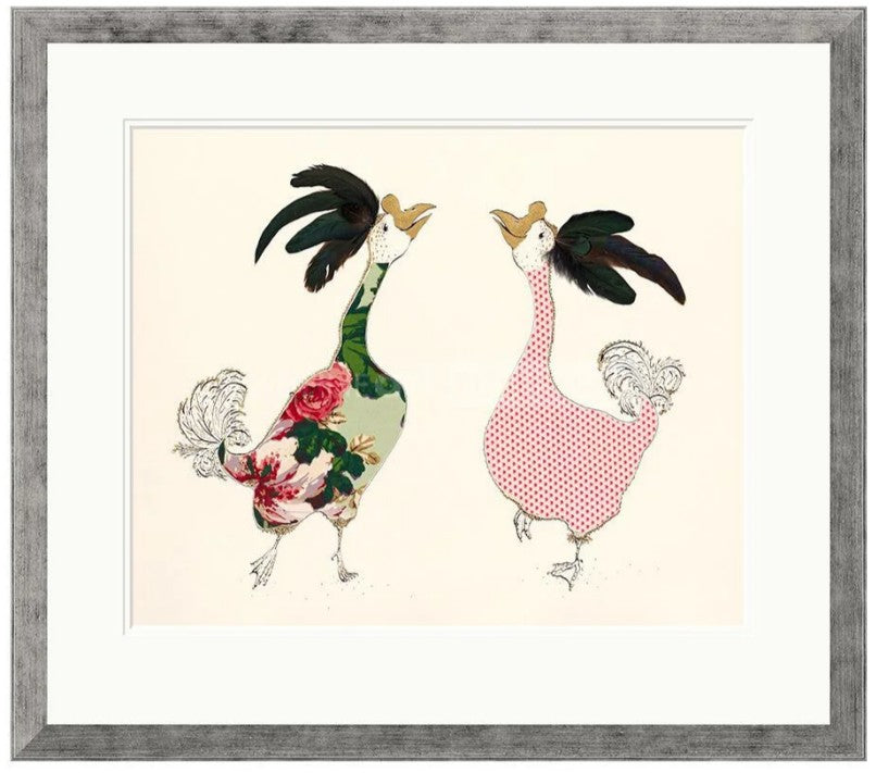 lets dance print framed in pewter by artist anna wright