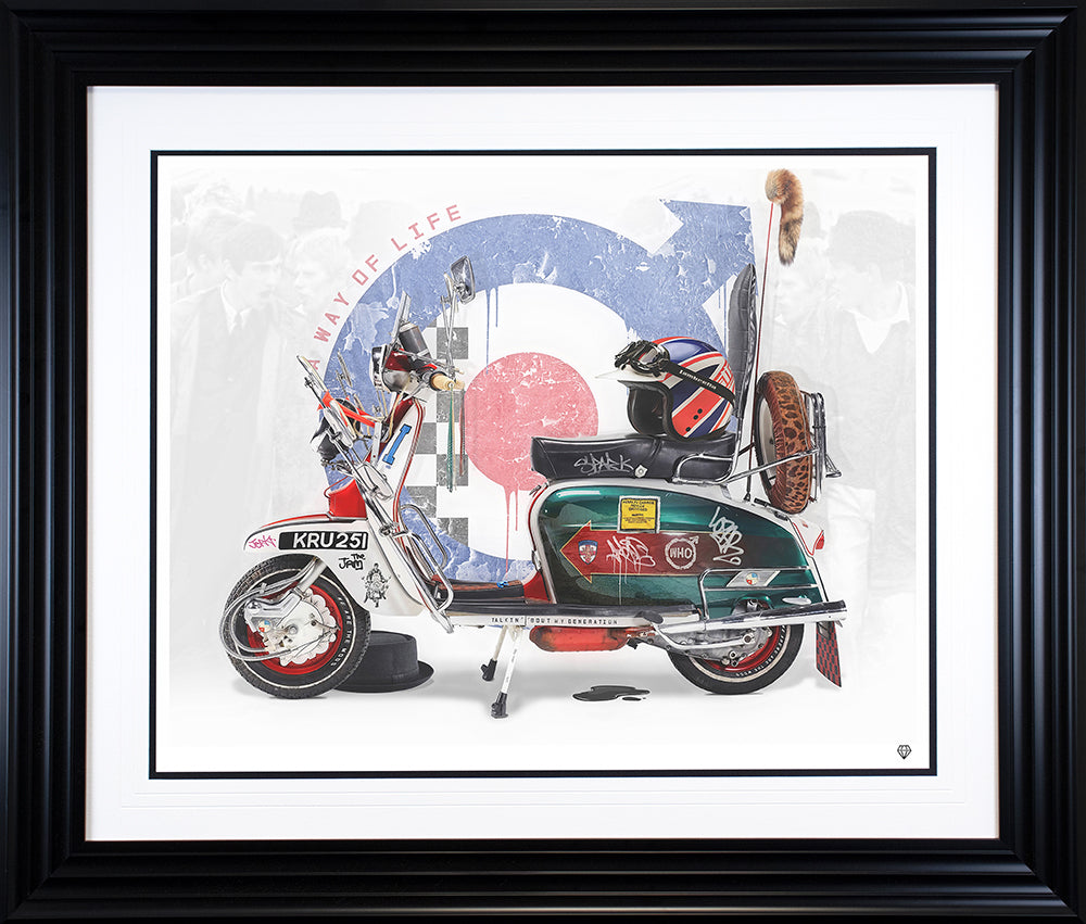 lifes a jounrey enjoy the ride print framed in black by artist jj adams