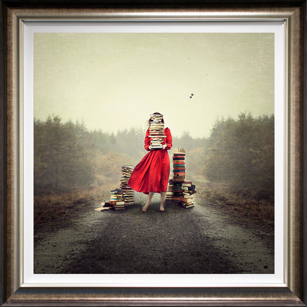 light reading deluxe framed print by artist michelle mackie