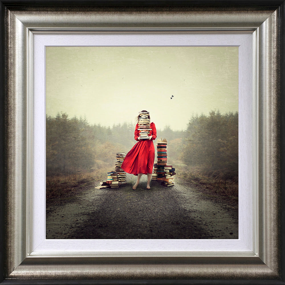 lght reading framaed print by artist michelle mackie