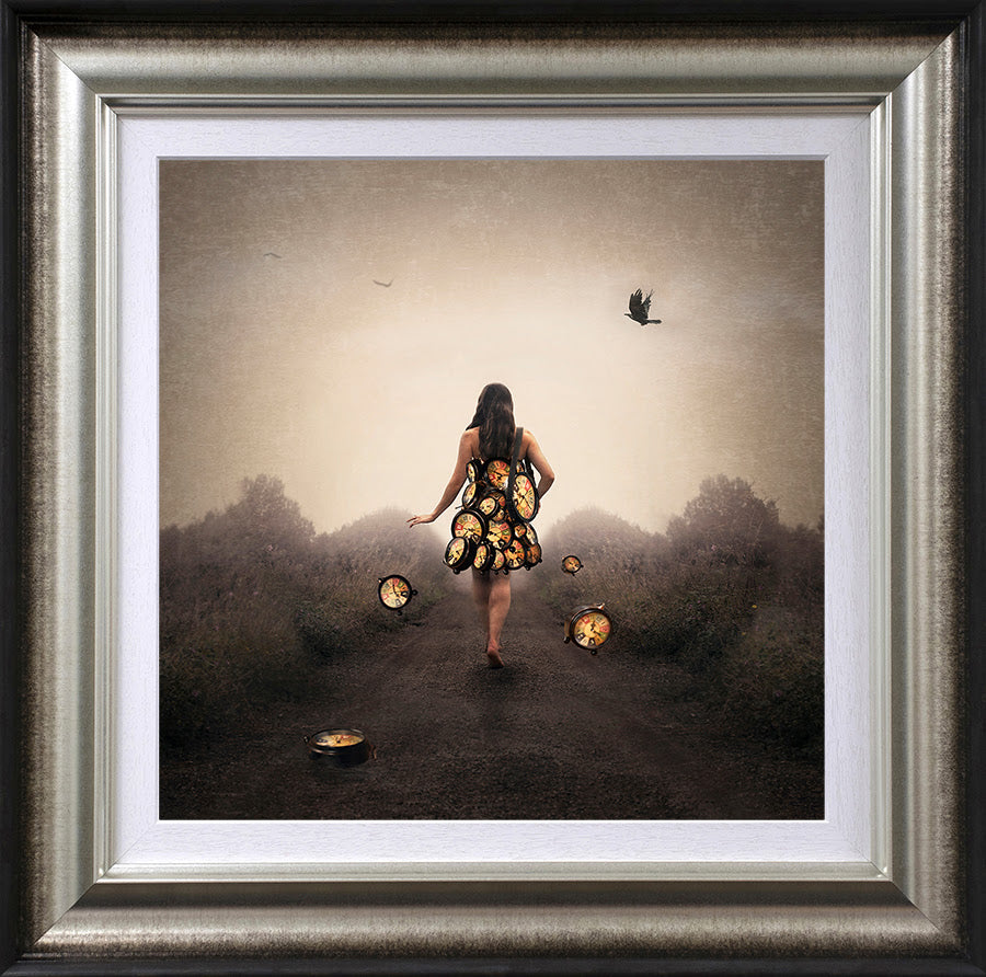 losing track of time framed print by artist michelle mackie
