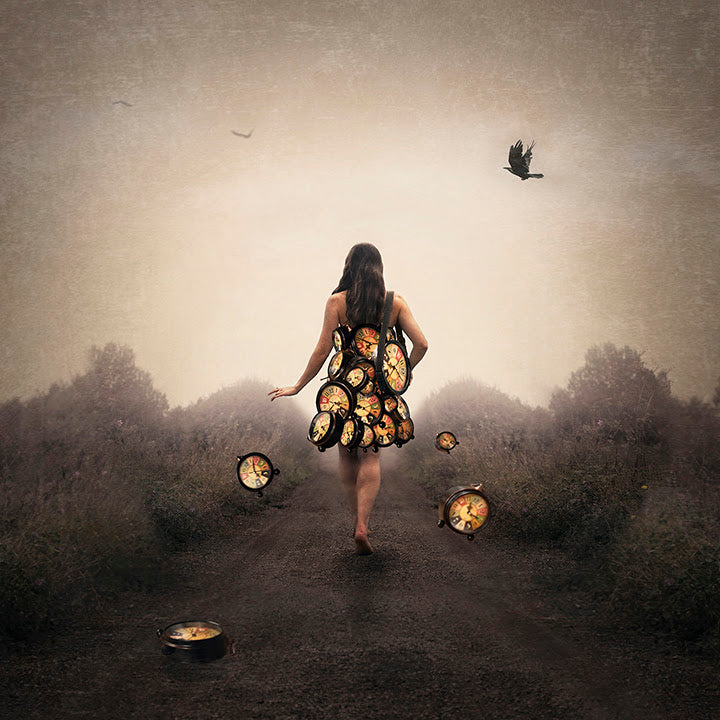 losing track of time print by artist michelle mackie