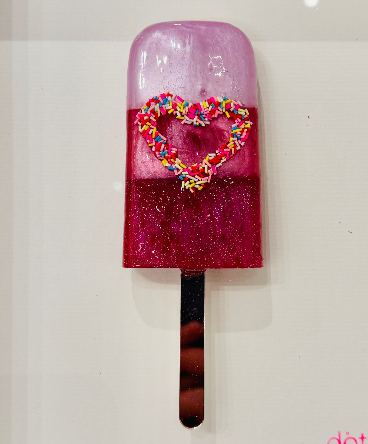 love lolly close up of original resin lollipop by artist dotty