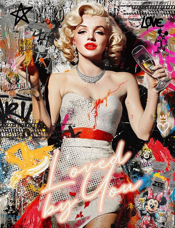 loved by you mounted print by artist zee