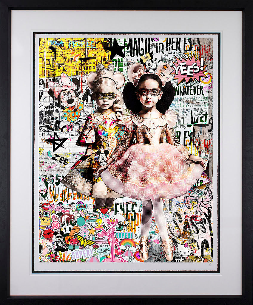 magic in her eyes black framed print by artist zee