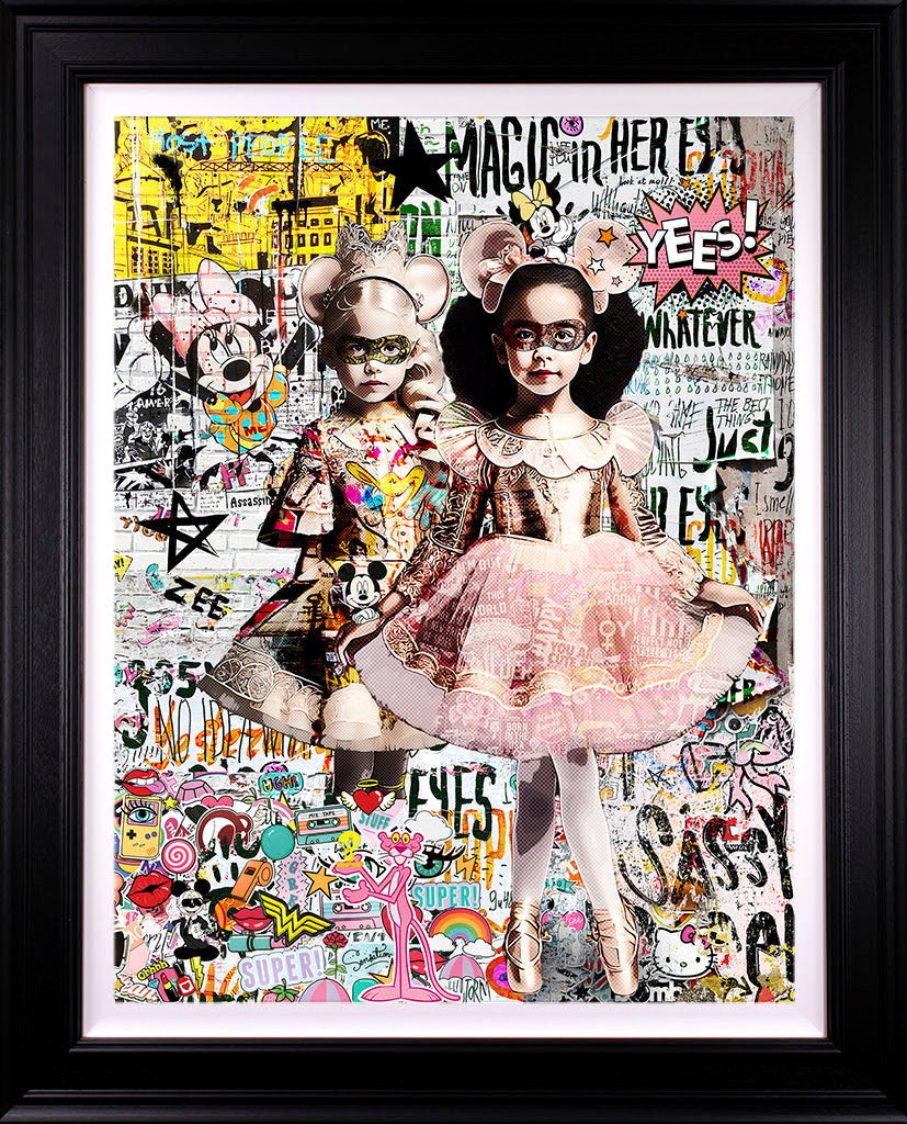 magic in her eyes deluxe edition black framed print by artist zee