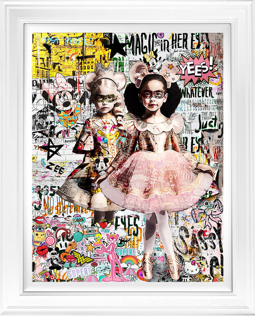 magic in her eyes deluxe edition white framed print by artist zee