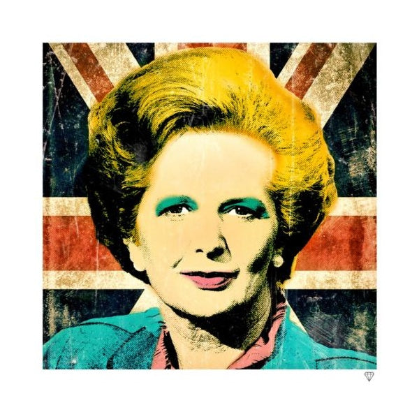 margaret thatcher print by artist jj adams