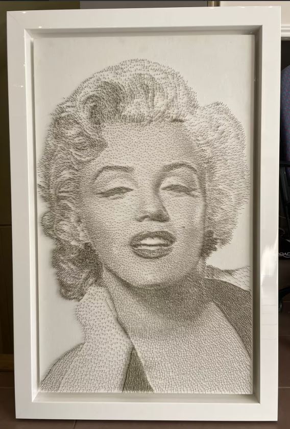 marilyn monroe framed original by artist george wolberg