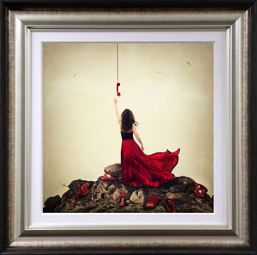 message from above framed print by artist michelle mackie