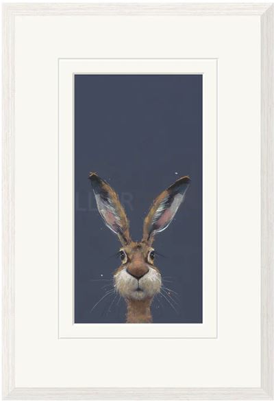 midnight hare framed print by artist nicky litchfield