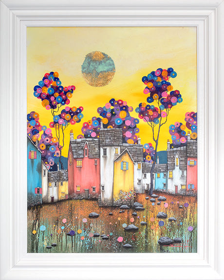 moon glow original framed by artist dale bowen