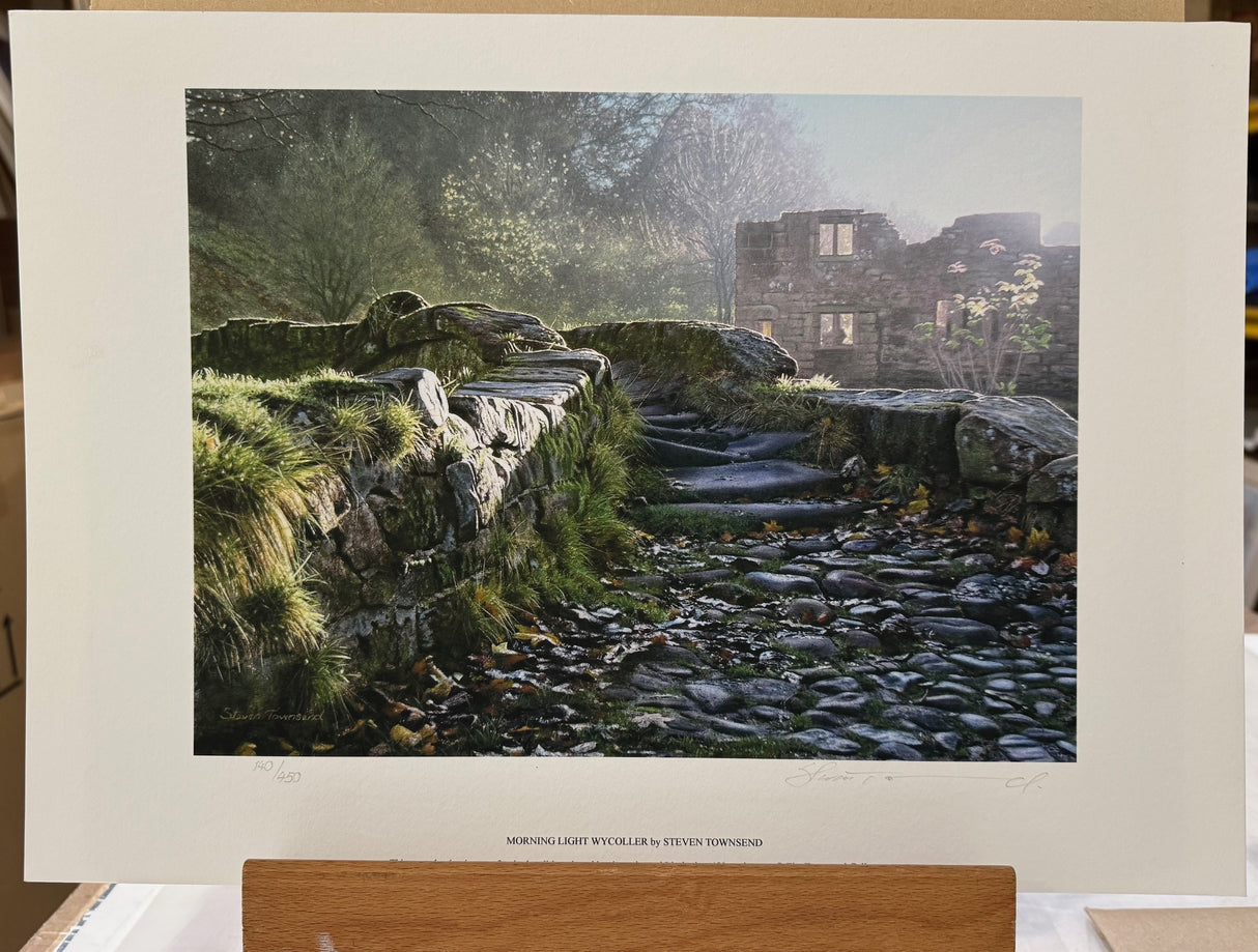 morning light wycoller print by artist steven townsend