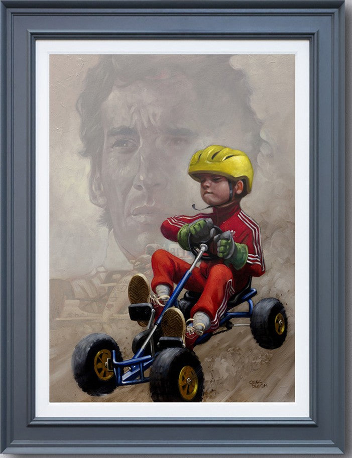need for speed deluxe canvas print framed in grey by artist craig davison