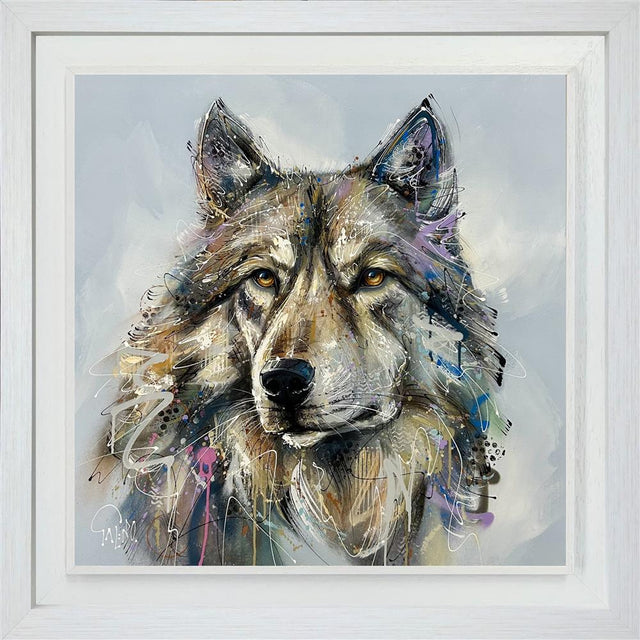 nymeria framed original by artist joe galindo