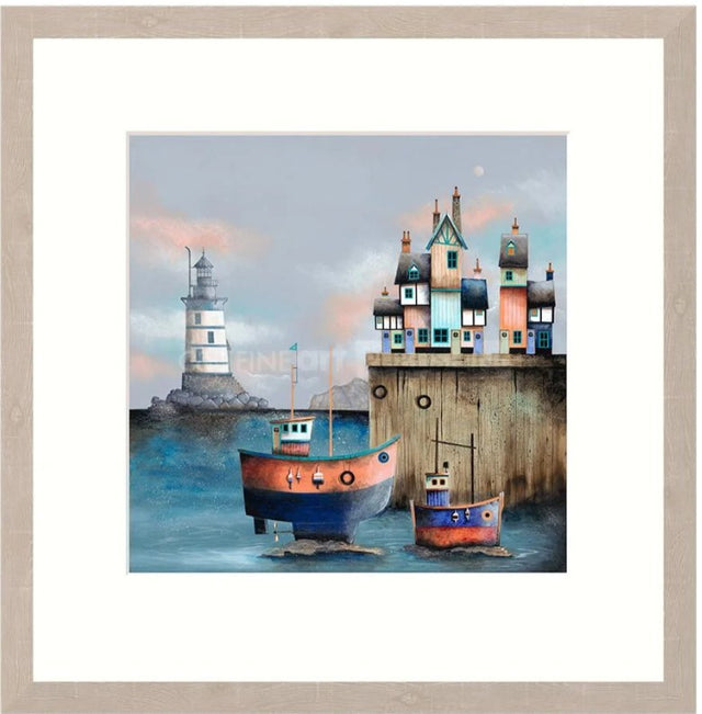 on an even keel framed print by artist gary walton