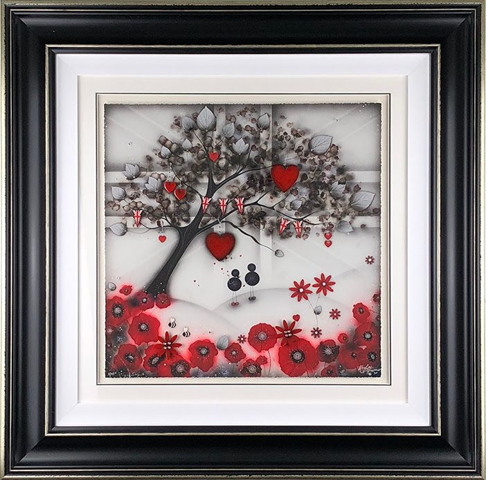 our remembrance tree 2018 print framed in black by artist kealey farmer