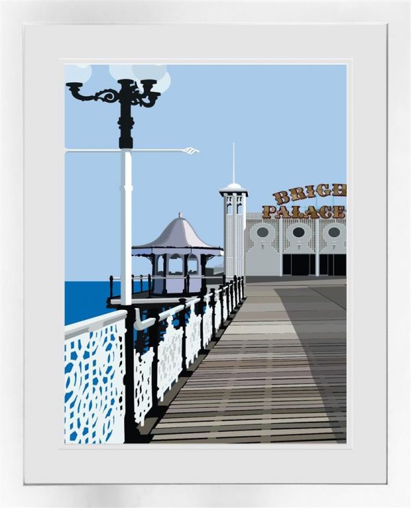 palace pier framed print by artist oshe
