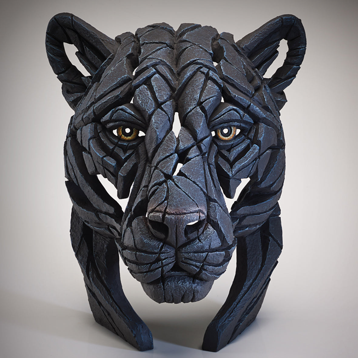 panther sculpture bust by artist edge sculpture