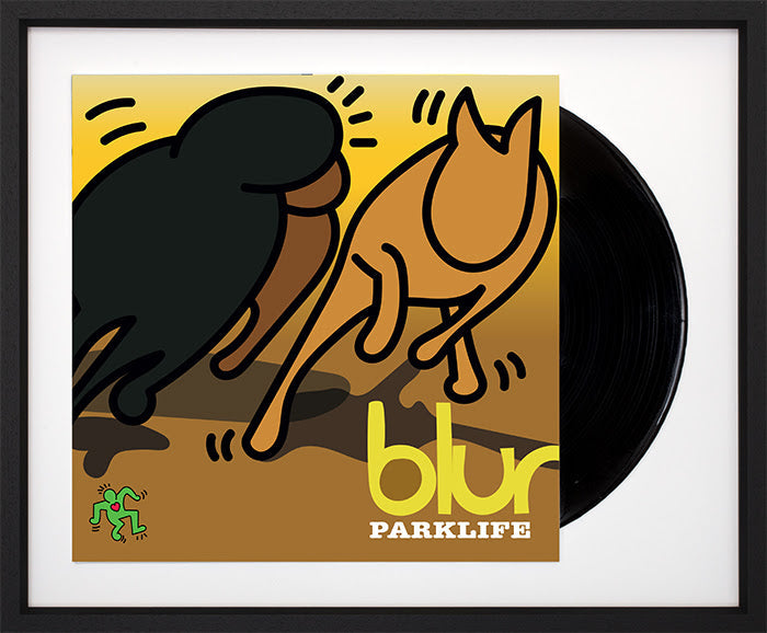 parklife album cover with vinyl record framed by artist tboy